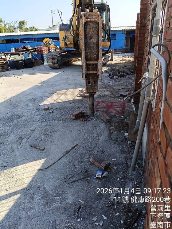 台南下營區挖基礎口